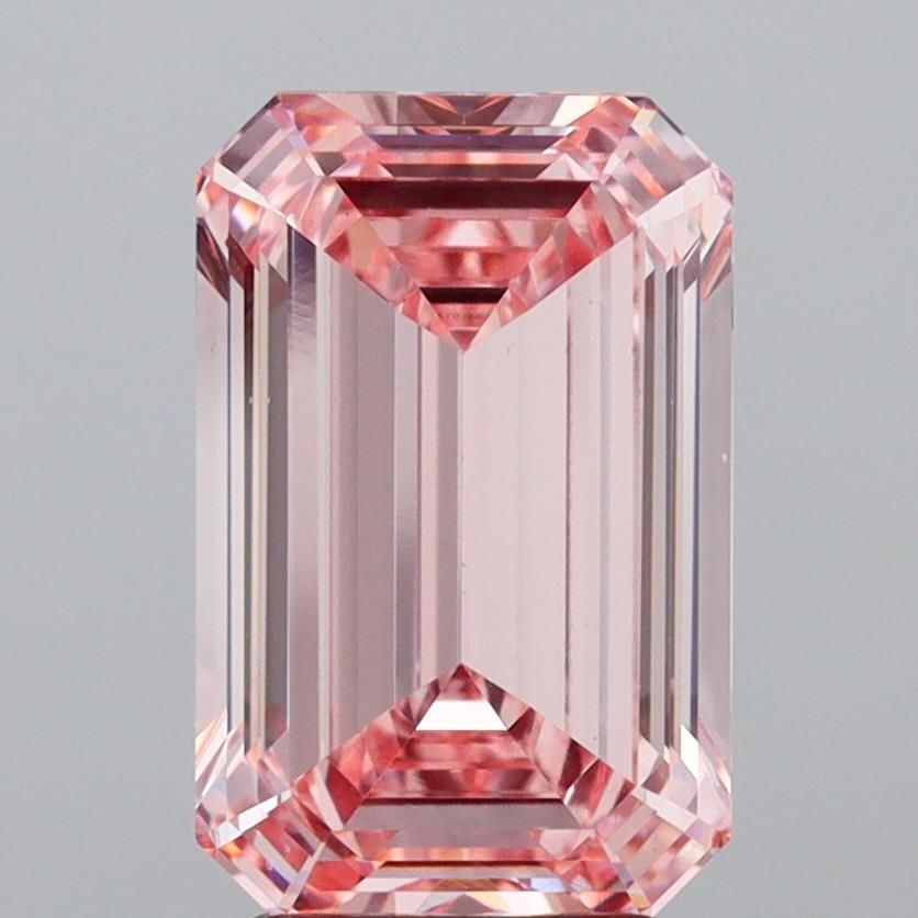 Loose Diamond - EMERALD 3.5ct Fancy Vivid Pink VVS2: Loose Diamond - EMERALD 3.5ct Fancy Vivid Pink VVS2 Source: This is a real non-mined Diamond that has been grown in a lab Shape: EMERALD Carats: 3.5 Color: Fancy Vivid Pink Certification: IGI Video: