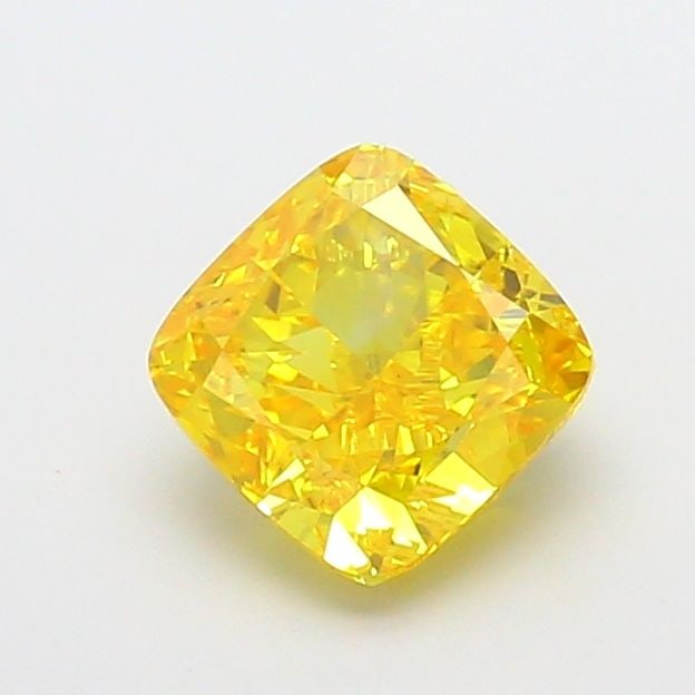 Loose Diamond - CUSHION BRILLIANT 2.04ct Fancy Vivid Yellow VS1: Loose Diamond - CUSHION BRILLIANT 2.04ct Fancy Vivid Yellow VS1 Source: This is a real non-mined Diamond that has been grown in a lab Shape: CUSHION BRILLIANT Carats: 2.04 Color: Fancy Vivid Yellow Ce