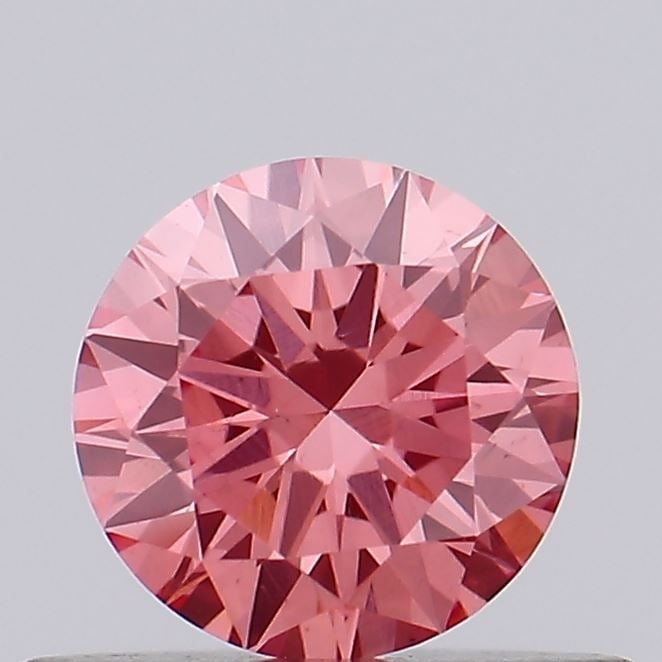 Loose Diamond - ROUND 0.41ct Fancy Vivid Brownish Pink VS2: Loose Diamond - ROUND 0.41ct Fancy Vivid Brownish Pink VS2 Source: This is a real non-mined Diamond that has been grown in a lab Shape: ROUND Carats: 0.41 Color: Fancy Vivid Brownish Pink