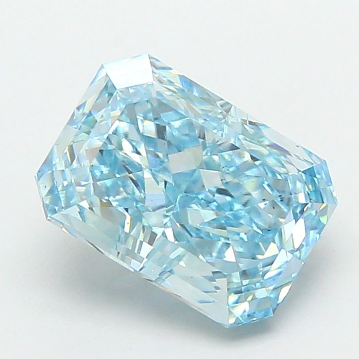 Loose Diamond - RADIANT 3.02ct Fancy Vivid Greenish Blue VS1: Loose Diamond - RADIANT 3.02ct Fancy Vivid Greenish Blue VS1 Source: This is a real non-mined Diamond that has been grown in a lab Shape: RADIANT Carats: 3.02 Color: Fancy Vivid Greenish Blue