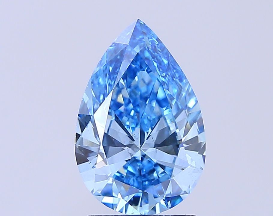 Loose Diamond - PEAR 2.01ct Fancy Vivid Blue VS2: Loose Diamond - PEAR 2.01ct Fancy Vivid Blue VS2 Source: This is a real non-mined Diamond that has been grown in a lab Shape: PEAR Carats: 2.01 Color: Fancy Vivid Blue Certification: IGI Video: