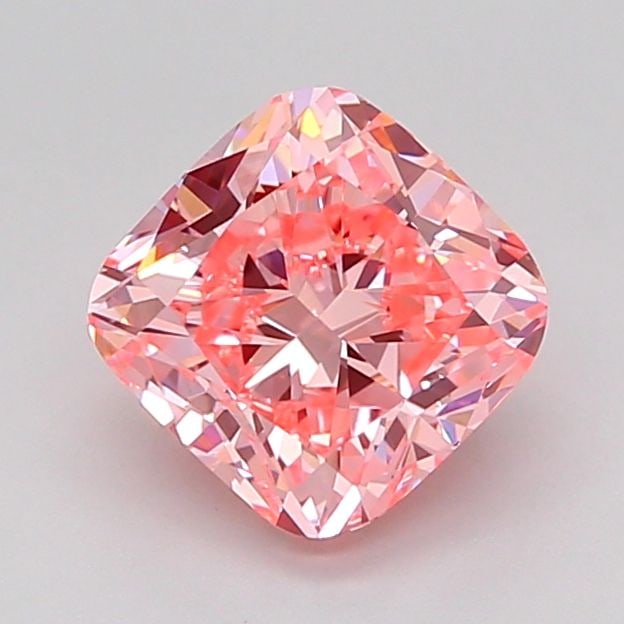 Loose Diamond - CUSHION MODIFIED 1.51ct Fancy Vivid Pink VVS2: Loose Diamond - CUSHION MODIFIED 1.51ct Fancy Vivid Pink VVS2 Source: This is a real non-mined Diamond that has been grown in a lab Shape: CUSHION MODIFIED Carats: 1.51 Color: Fancy Vivid Pink