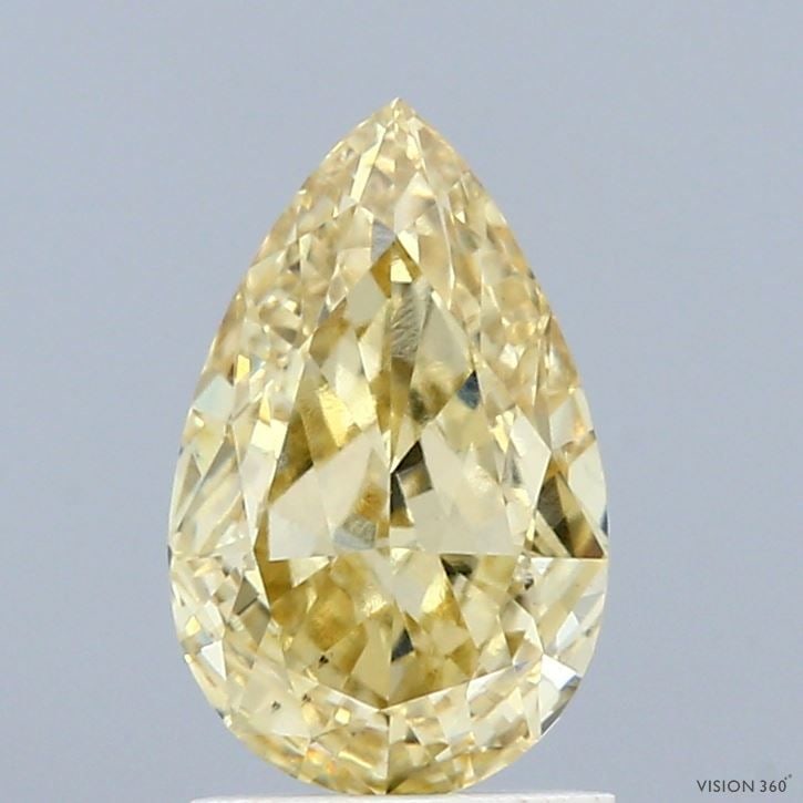 Loose Diamond - PEAR 1.72ct Fancy Intense Yellow VS1: Loose Diamond - PEAR 1.72ct Fancy Intense Yellow VS1 Source: This is a real non-mined Diamond that has been grown in a lab Shape: PEAR Carats: 1.72 Color: Fancy Intense Yellow Certification: IGI PLEAS