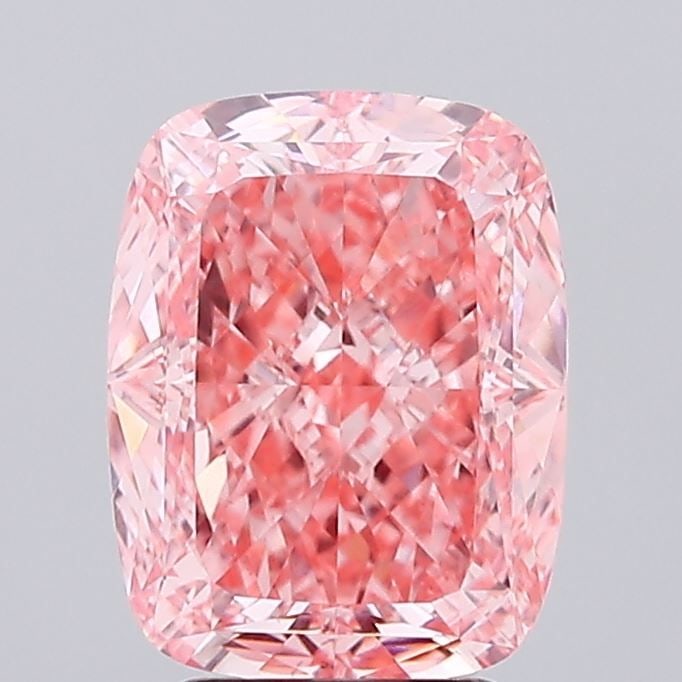 Loose Diamond - CUSHION MODIFIED 4.05ct Fancy Vivid Pink VVS2: Loose Diamond - CUSHION MODIFIED 4.05ct Fancy Vivid Pink VVS2 Source: This is a real non-mined Diamond that has been grown in a lab Shape: CUSHION MODIFIED Carats: 4.05 Color: Fancy Vivid Pink Certifi