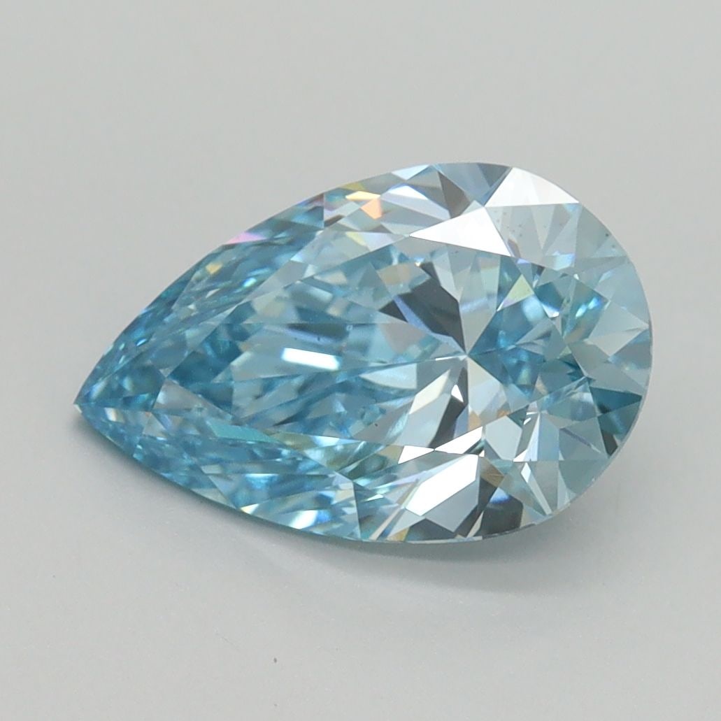 Loose Diamond - PEAR 2.25ct Fancy Intense Greenish Blue VS1 (1 of 1)