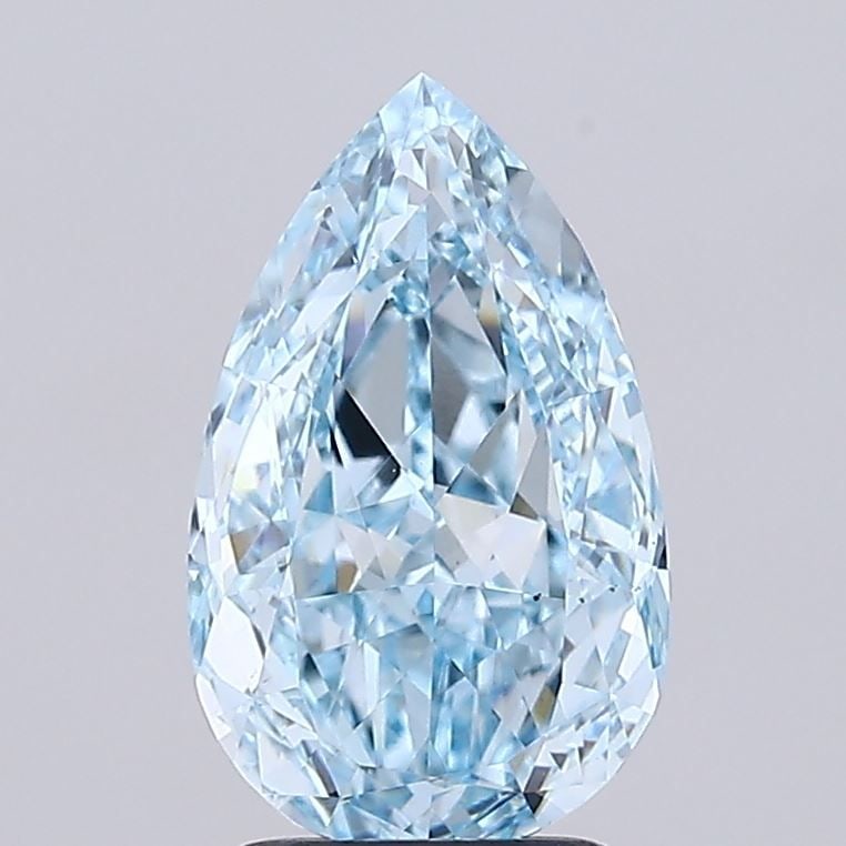 Loose Diamond - PEAR 2.5ct Fancy Vivid Blue VS1: Loose Diamond - PEAR 2.5ct Fancy Vivid Blue VS1 Source: This is a real non-mined Diamond that has been grown in a lab Shape: PEAR Carats: 2.5 Color: Fancy Vivid Blue Certification: IGI Video: