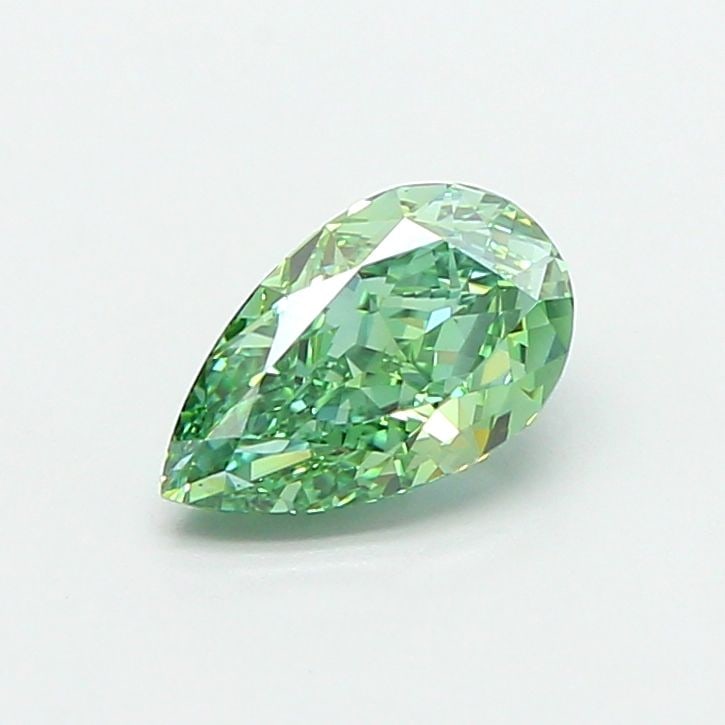 Loose Diamond - PEAR 0.91ct Fancy Vivid Green VVS2: Loose Diamond - PEAR 0.91ct Fancy Vivid Green VVS2 Source: This is a real non-mined Diamond that has been grown in a lab Shape: PEAR Carats: 0.91 Color: Fancy Vivid Green Certification: IGI Video: