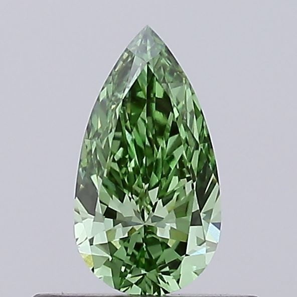 Loose Diamond - PEAR 0.39ct Fancy Vivid Green VVS2: Loose Diamond - PEAR 0.39ct Fancy Vivid Green VVS2 Source: This is a real non-mined Diamond that has been grown in a lab Shape: PEAR Carats: 0.39 Color: Fancy Vivid Green Certification: IGI Video: