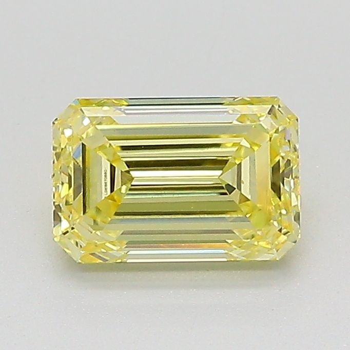 Loose Diamond - EMERALD 1.0ct Fancy Intense Yellow VVS2: Loose Diamond - EMERALD 1.0ct Fancy Intense Yellow VVS2 Source: This is a real non-mined Diamond that has been grown in a lab Shape: EMERALD Carats: 1.0 Color: Fancy Intense Yellow Certification: IGI 