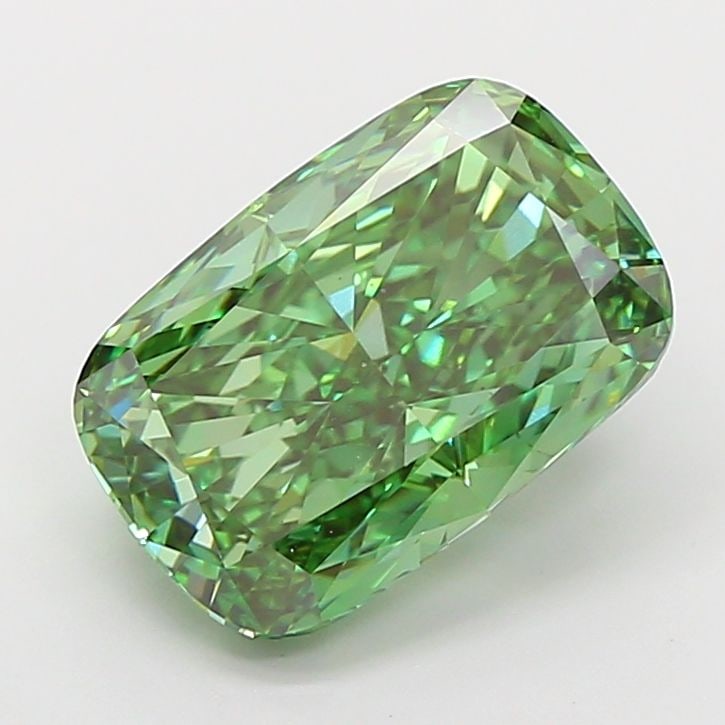 Loose Diamond - CUSHION MODIFIED 4.61ct Fancy Vivid Green VS1: Loose Diamond - CUSHION MODIFIED 4.61ct Fancy Vivid Green VS1 Source: This is a real non-mined Diamond that has been grown in a lab Shape: CUSHION MODIFIED Carats: 4.61 Color: Fancy Vivid Green