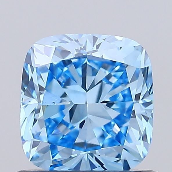 Loose Diamond - CUSHION MODIFIED 0.8ct Fancy Vivid Blue VS1: Loose Diamond - CUSHION MODIFIED 0.8ct Fancy Vivid Blue VS1 Source: This is a real non-mined Diamond that has been grown in a lab Shape: CUSHION MODIFIED Carats: 0.8 Color: Fancy Vivid Blue Certificat
