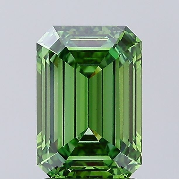 Loose Diamond - EMERALD 2.04ct Fancy Vivid Green VS1: Loose Diamond - EMERALD 2.04ct Fancy Vivid Green VS1 Source: This is a real non-mined Diamond that has been grown in a lab Shape: EMERALD Carats: 2.04 Color: Fancy Vivid Green Certification: IGI