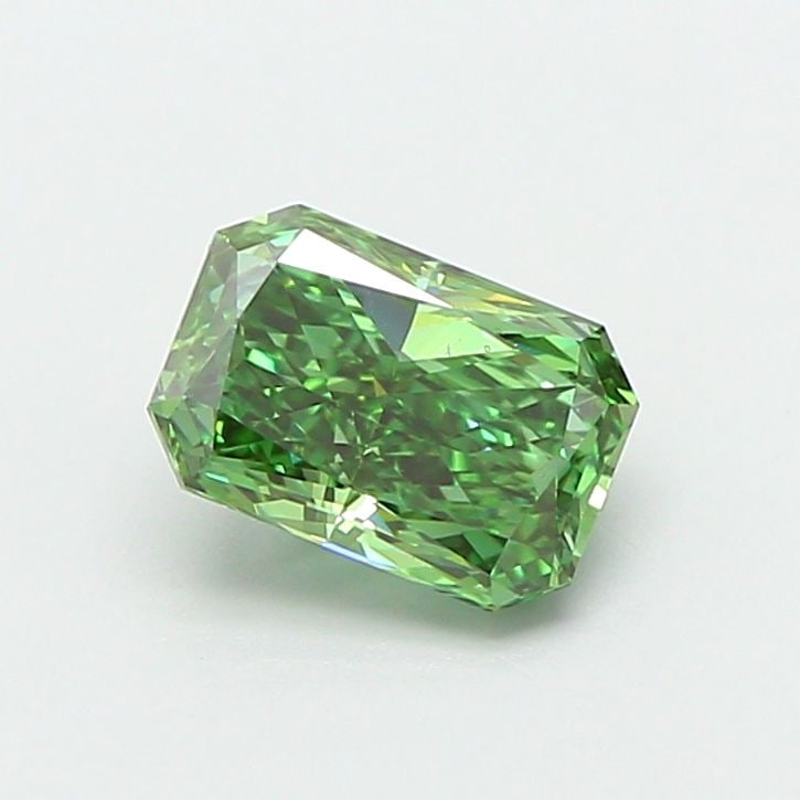 Loose Diamond - RADIANT 1.02ct Fancy Vivid Green VS2: Loose Diamond - RADIANT 1.02ct Fancy Vivid Green VS2 Source: This is a real non-mined Diamond that has been grown in a lab Shape: RADIANT Carats: 1.02 Color: Fancy Vivid Green Certification: IGI