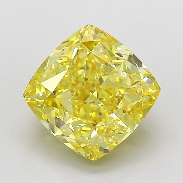 Loose Diamond - CUSHION MODIFIED 2.75ct Fancy Vivid Yellow VS1: Loose Diamond - CUSHION MODIFIED 2.75ct Fancy Vivid Yellow VS1 Source: This is a real non-mined Diamond that has been grown in a lab Shape: CUSHION MODIFIED Carats: 2.75 Color: Fancy Vivid Yellow Cert