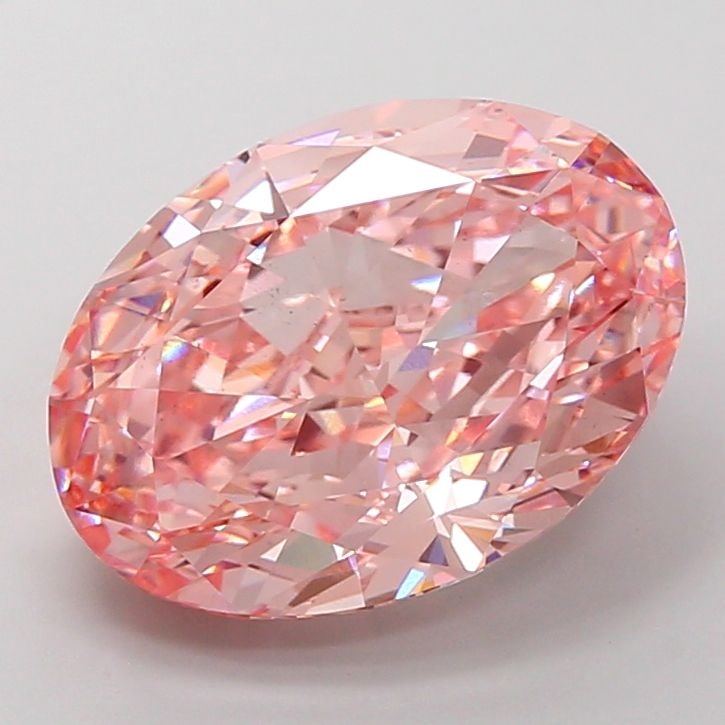 Loose Diamond - OVAL 14.02ct Fancy Vivid Pink VS2: Loose Diamond - OVAL 14.02ct Fancy Vivid Pink VS2 Source: This is a real non-mined Diamond that has been grown in a lab Shape: OVAL Carats: 14.02 Color: Fancy Vivid Pink Certification: IGI Video: