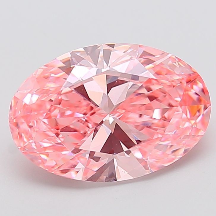 Loose Diamond - OVAL 5.14ct Fancy Vivid Pink VVS2: Loose Diamond - OVAL 5.14ct Fancy Vivid Pink VVS2 Source: This is a real non-mined Diamond that has been grown in a lab Shape: OVAL Carats: 5.14 Color: Fancy Vivid Pink Certification: IGI Video: