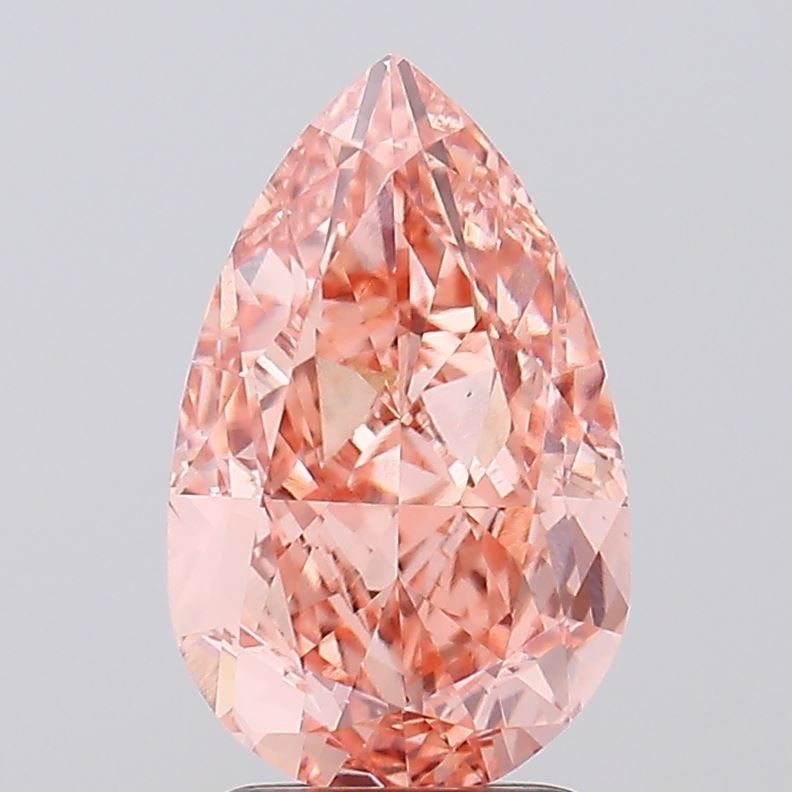 Loose Diamond - PEAR 3.01ct Fancy Vivid Pink VS1: Loose Diamond - PEAR 3.01ct Fancy Vivid Pink VS1 Source: This is a real non-mined Diamond that has been grown in a lab Shape: PEAR Carats: 3.01 Color: Fancy Vivid Pink Certification: IGI Video: