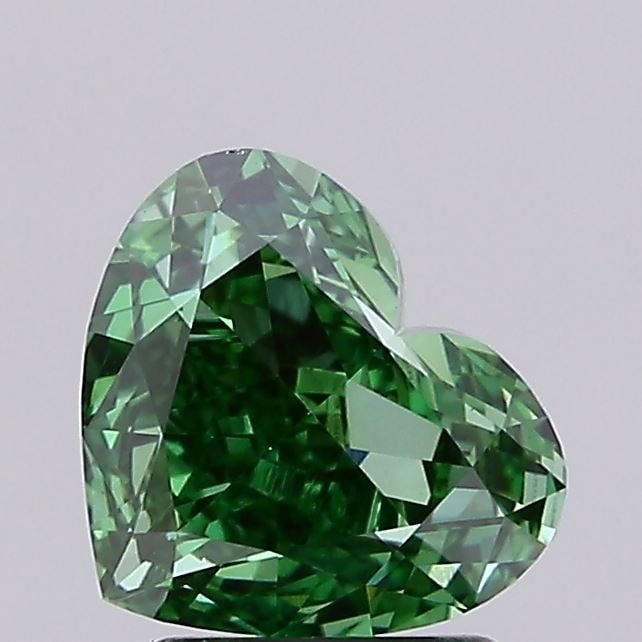 Loose Diamond - HEART 2.02ct Fancy Vivid Green VVS2: Loose Diamond - HEART 2.02ct Fancy Vivid Green VVS2 Source: This is a real non-mined Diamond that has been grown in a lab Shape: HEART Carats: 2.02 Color: Fancy Vivid Green Certification: IGI Video: