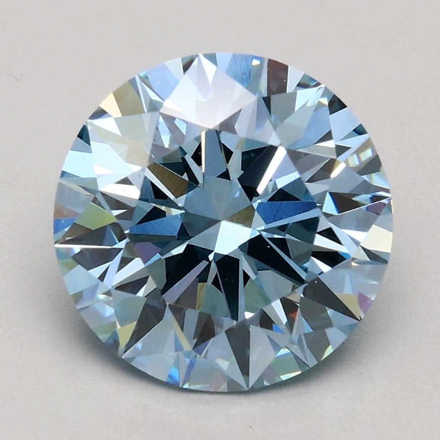 Ideal Loose Diamond - ROUND 2.0ct Fancy Blue VS1: Ideal Loose Diamond - ROUND 2.0ct Fancy Blue VS1 Source: This is a real non-mined Diamond that has been grown in a lab Shape: ROUND Carats: 2.0 Color: Fancy Blue Certification: IGI Video: