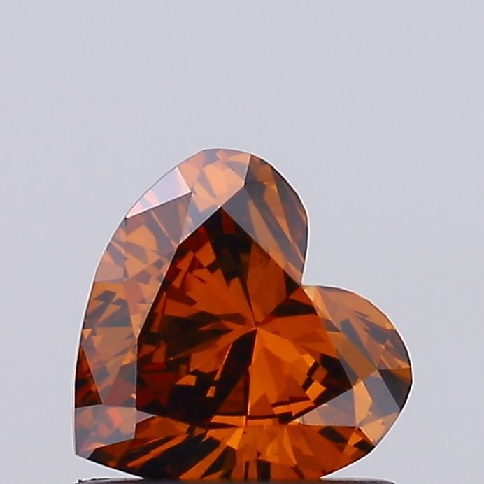 Loose Diamond - HEART 0.68ct Fancy Deep Orange VS1: Loose Diamond - HEART 0.68ct Fancy Deep Orange VS1 Source: This is a real non-mined Diamond that has been grown in a lab Shape: HEART Carats: 0.68 Color: Fancy Deep Orange Certification: IGI Video: