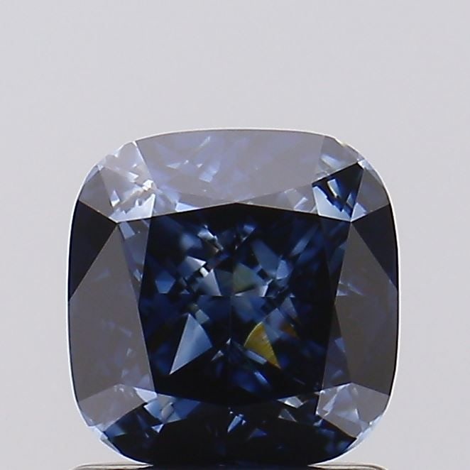 Loose Diamond - CUSHION BRILLIANT 1.06ct Fancy Deep Blue VS1: Loose Diamond - CUSHION BRILLIANT 1.06ct Fancy Deep Blue VS1 Source: This is a real non-mined Diamond that has been grown in a lab Shape: CUSHION BRILLIANT Carats: 1.06 Color: Fancy Deep Blue Certific