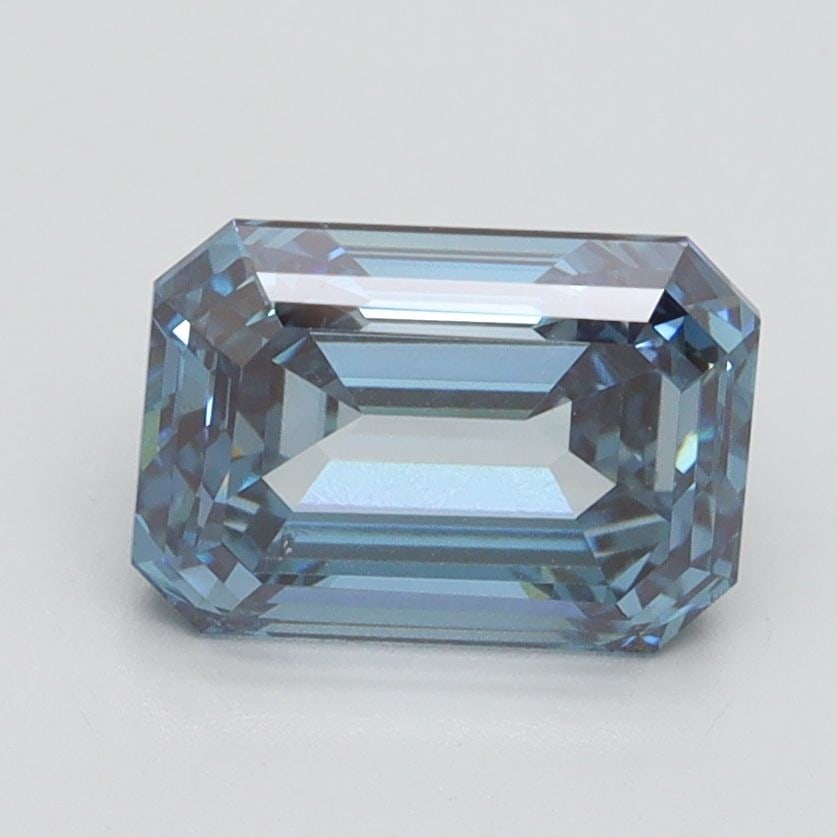 Loose Diamond - EMERALD 2.03ct Fancy Intense Blue VS1: Loose Diamond - EMERALD 2.03ct Fancy Intense Blue VS1 Source: This is a real non-mined Diamond that has been grown in a lab Shape: EMERALD Carats: 2.03 Color: Fancy Intense Blue Certification: IGI Vid