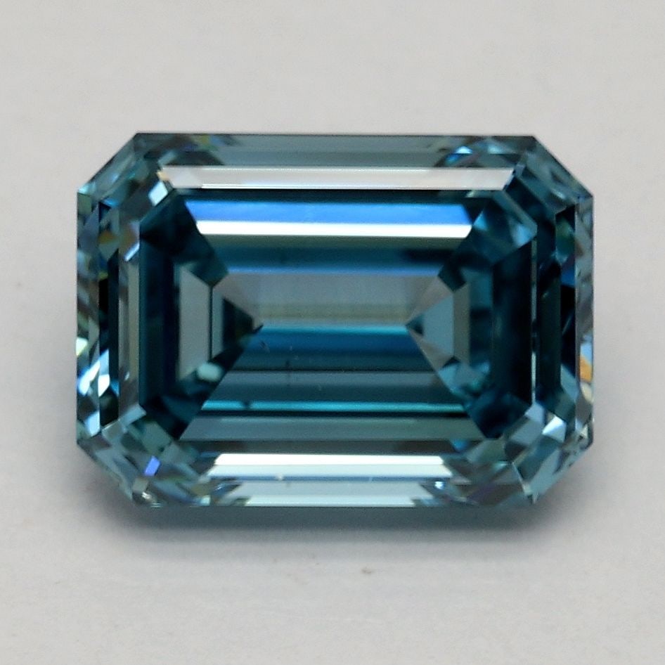 Loose Diamond - EMERALD 2.21ct Fancy Vivid Blue VS2: Loose Diamond - EMERALD 2.21ct Fancy Vivid Blue VS2 Source: This is a real non-mined Diamond that has been grown in a lab Shape: EMERALD Carats: 2.21 Color: Fancy Vivid Blue Certification: IGI Video: