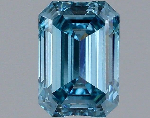 Loose Diamond - EMERALD 1.26ct Fancy Vivid Blue VS2: Loose Diamond - EMERALD 1.26ct Fancy Vivid Blue VS2 Source: This is a real non-mined Diamond that has been grown in a lab Shape: EMERALD Carats: 1.26 Color: Fancy Vivid Blue Certification: IGI Video:
