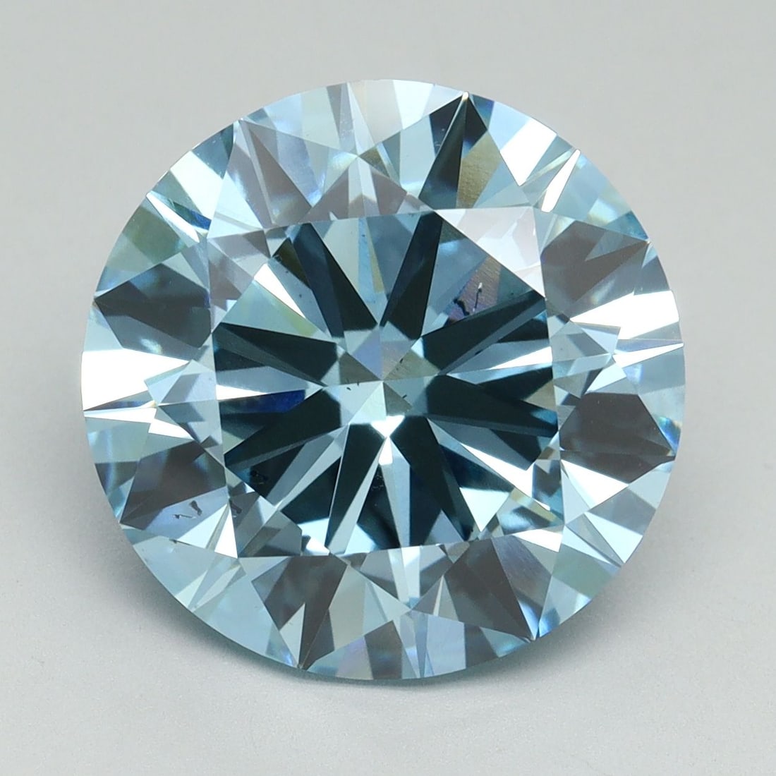 Loose Diamond - ROUND 8.01ct Fancy Vivid Blue VS2: Loose Diamond - ROUND 8.01ct Fancy Vivid Blue VS2 Source: This is a real non-mined Diamond that has been grown in a lab Shape: ROUND Carats: 8.01 Color: Fancy Vivid Blue Certification: IGI Video: