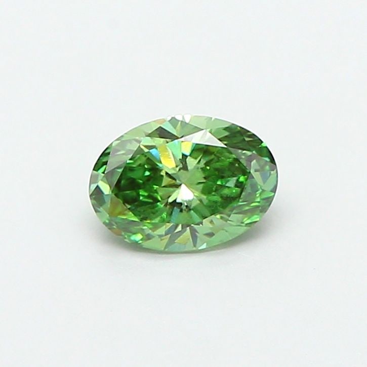 Loose Diamond - OVAL 0.55ct Fancy Vivid Green VVS2: Loose Diamond - OVAL 0.55ct Fancy Vivid Green VVS2 Source: This is a real non-mined Diamond that has been grown in a lab Shape: OVAL Carats: 0.55 Color: Fancy Vivid Green Certification: IGI Video: