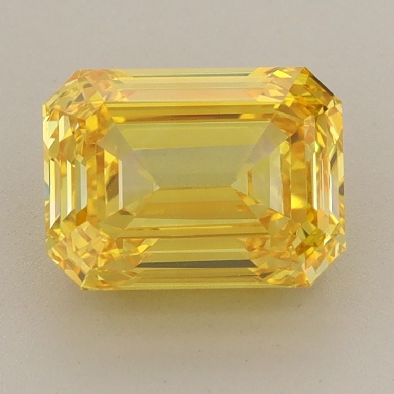 Loose Diamond - EMERALD 2.09ct Fancy Vivid Yellow VS1: Loose Diamond - EMERALD 2.09ct Fancy Vivid Yellow VS1 Source: This is a real non-mined Diamond that has been grown in a lab Shape: EMERALD Carats: 2.09 Color: Fancy Vivid Yellow Certification: IGI