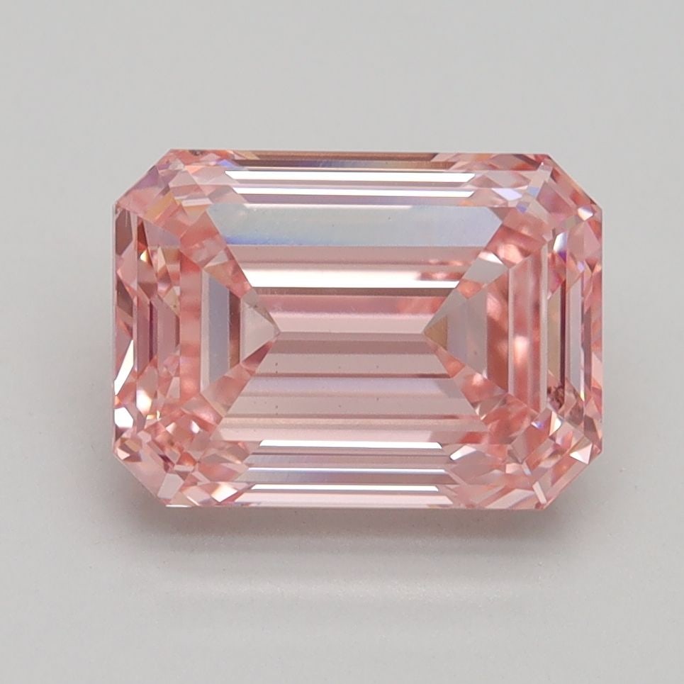 Loose Diamond - EMERALD 3.01ct Fancy Intense Pink VS2: Loose Diamond - EMERALD 3.01ct Fancy Intense Pink VS2 Source: This is a real non-mined Diamond that has been grown in a lab Shape: EMERALD Carats: 3.01 Color: Fancy Intense Pink Certification: IGI Vid