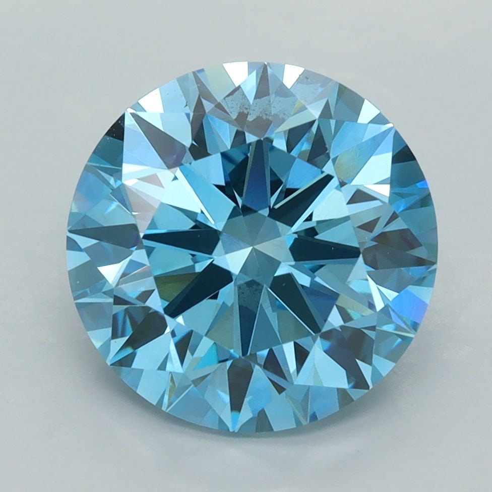 Ideal Loose Diamond - ROUND 4.0ct Fancy Vivid Blue VS1 (1 of 1)