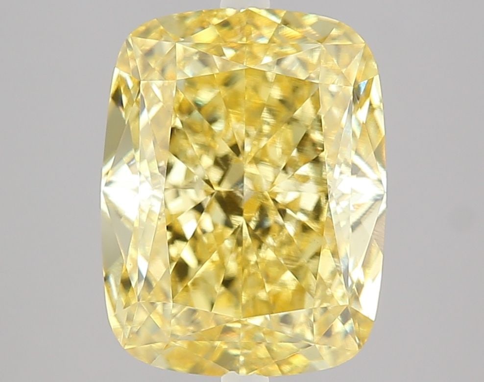 Loose Diamond - CUSHION MODIFIED 4.55ct Fancy Intense Yellow VVS2 (1 of 1)