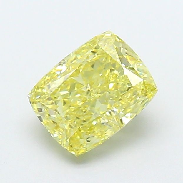 Loose Diamond - CUSHION 1.58ct Fancy Vivid Yellow VVS2: Loose Diamond - CUSHION 1.58ct Fancy Vivid Yellow VVS2 Source: This is a real non-mined Diamond that has been grown in a lab Shape: CUSHION Carats: 1.58 Color: Fancy Vivid Yellow Certification: IGI Vi