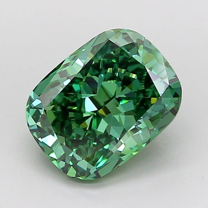 Loose Diamond - CUSHION MODIFIED 2.22ct Fancy Vivid Green VVS2 (1 of 1)