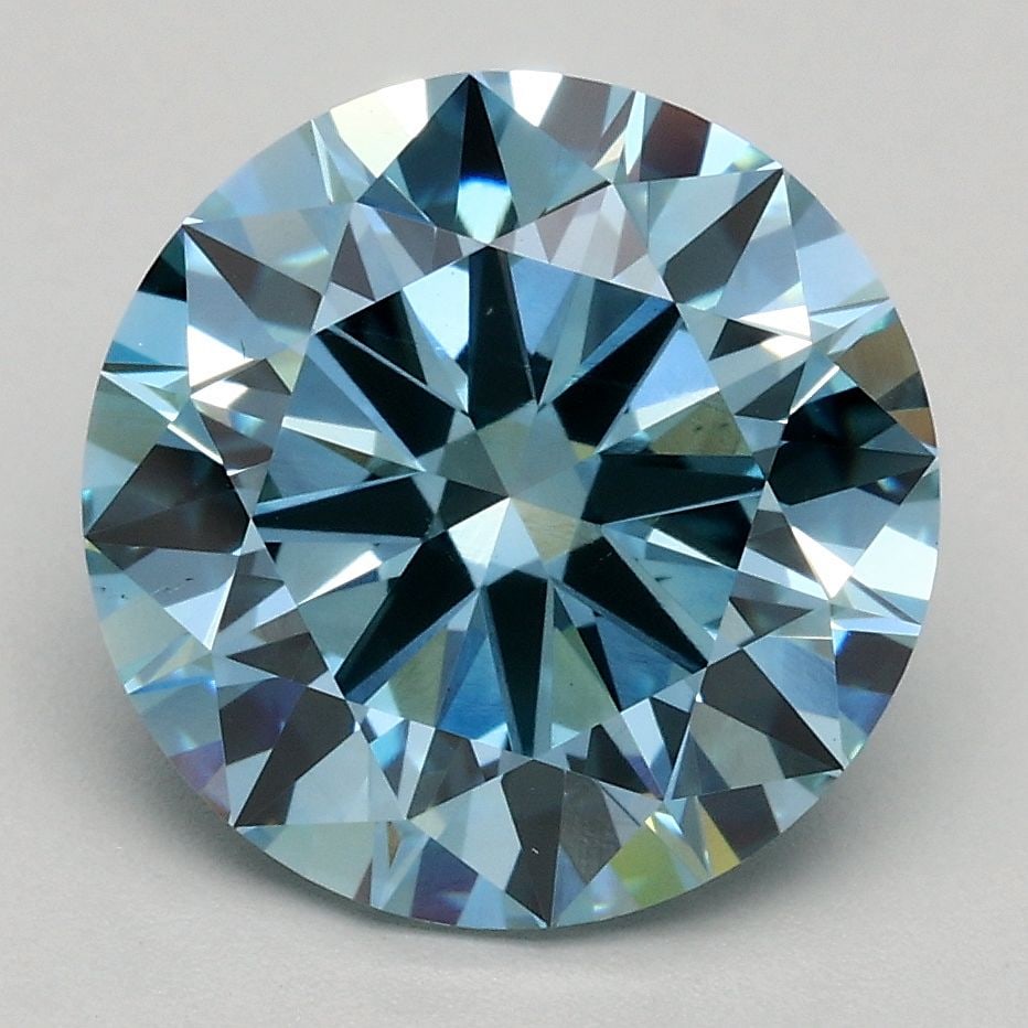 Loose Diamond - ROUND 3.07ct Fancy Intense Blue VS2 (1 of 1)