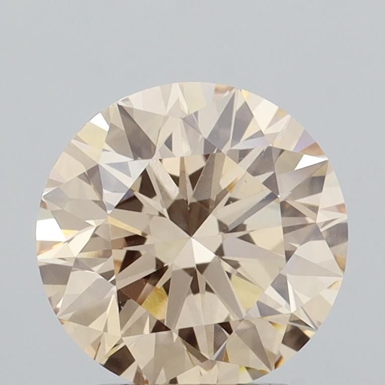 Ideal Loose Diamond - ROUND 2.06ct Fancy Light Brown VS1: Ideal Loose Diamond - ROUND 2.06ct Fancy Light Brown VS1 Source: This is a real non-mined Diamond that has been grown in a lab Shape: ROUND Carats: 2.06 Color: Fancy Light Brown Certification: IGI