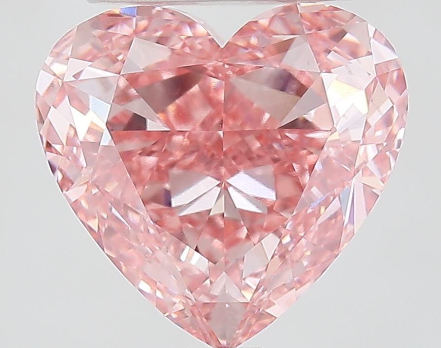 Loose Diamond - HEART 4.51ct Fancy Vivid Pink VS1: Loose Diamond - HEART 4.51ct Fancy Vivid Pink VS1 Source: This is a real non-mined Diamond that has been grown in a lab Shape: HEART Carats: 4.51 Color: Fancy Vivid Pink Certification: IGI Video: