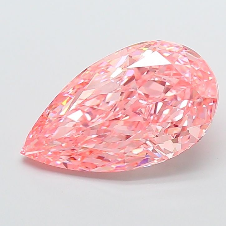 Loose Diamond - PEAR 7.04ct Fancy Vivid Pink VS1: Loose Diamond - PEAR 7.04ct Fancy Vivid Pink VS1 Source: This is a real non-mined Diamond that has been grown in a lab Shape: PEAR Carats: 7.04 Color: Fancy Vivid Pink Certification: IGI Video:
