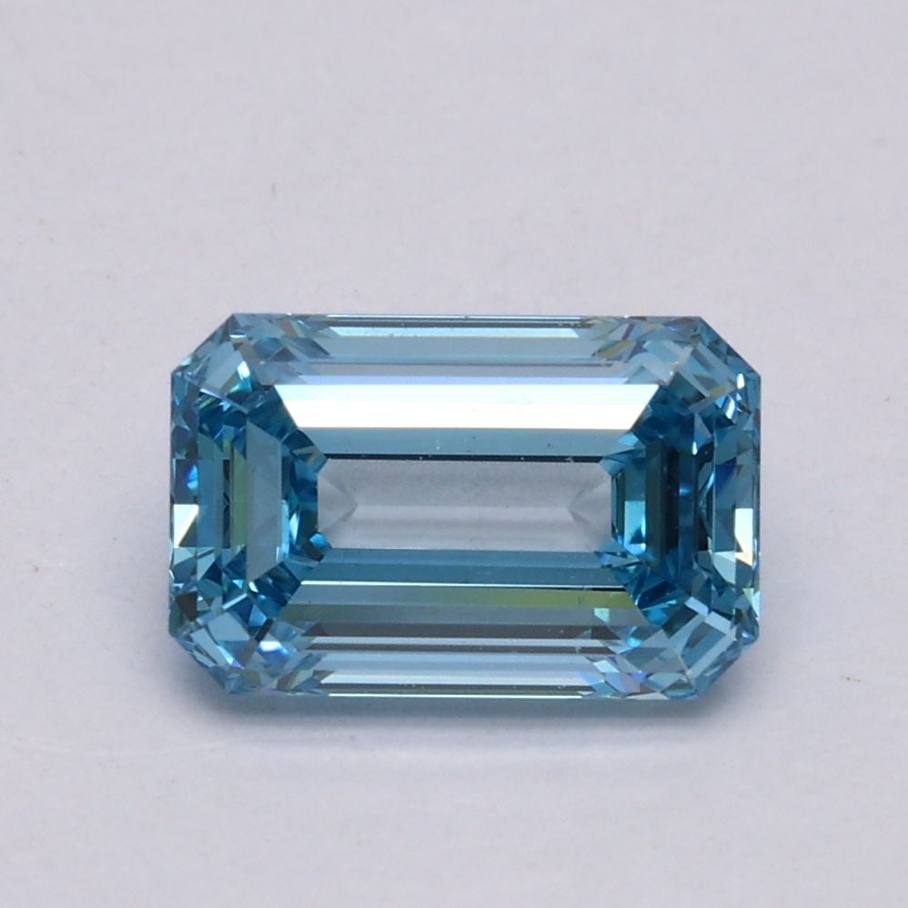 Loose Diamond - EMERALD 1.27ct Fancy Intense Blue VS1: Loose Diamond - EMERALD 1.27ct Fancy Intense Blue VS1 Source: This is a real non-mined Diamond that has been grown in a lab Shape: EMERALD Carats: 1.27 Color: Fancy Intense Blue Certification: IGI Vid