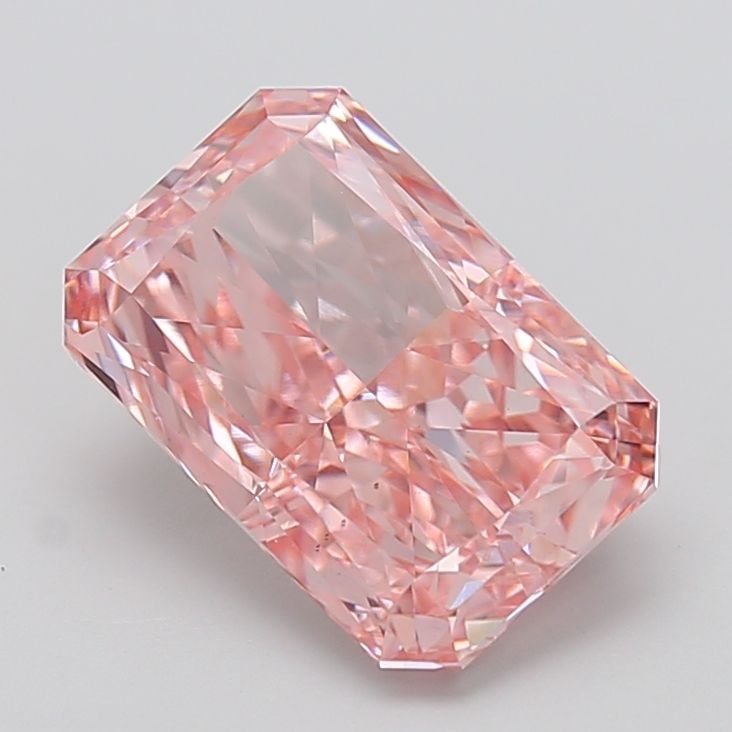 Loose Diamond - RADIANT 5.1ct Fancy Vivid Pink VS1: Loose Diamond - RADIANT 5.1ct Fancy Vivid Pink VS1 Source: This is a real non-mined Diamond that has been grown in a lab Shape: RADIANT Carats: 5.1 Color: Fancy Vivid Pink Certification: IGI Video: