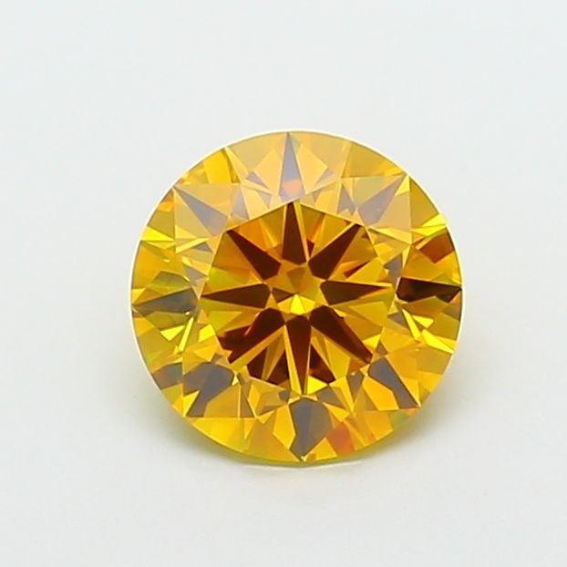 Ideal Loose Diamond - ROUND 2.4ct Fancy Vivid Orangey Yellow VS1: Ideal Loose Diamond - ROUND 2.4ct Fancy Vivid Orangey Yellow VS1 Source: This is a real non-mined Diamond that has been grown in a lab Shape: ROUND Carats: 2.4 Color: Fancy Vivid Orangey Yellow Certif