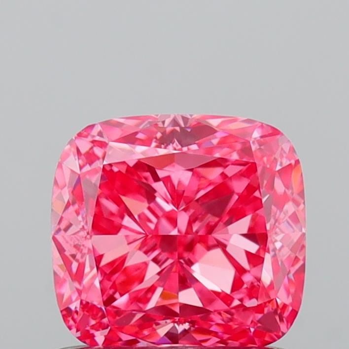 Loose Diamond - CUSHION MODIFIED 0.97ct Fancy Vivid Pink VVS2: Loose Diamond - CUSHION MODIFIED 0.97ct Fancy Vivid Pink VVS2 Source: This is a real non-mined Diamond that has been grown in a lab Shape: CUSHION MODIFIED Carats: 0.97 Color: Fancy Vivid Pink Certifi