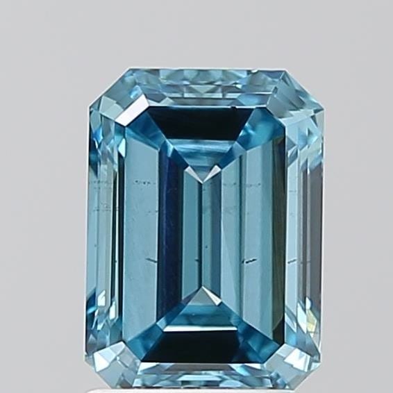 Loose Diamond - EMERALD 1.99ct Fancy Vivid Blue SI1: Loose Diamond - EMERALD 1.99ct Fancy Vivid Blue SI1 Source: This is a real non-mined Diamond that has been grown in a lab Shape: EMERALD Carats: 1.99 Color: Fancy Vivid Blue Certification: IGI Video: