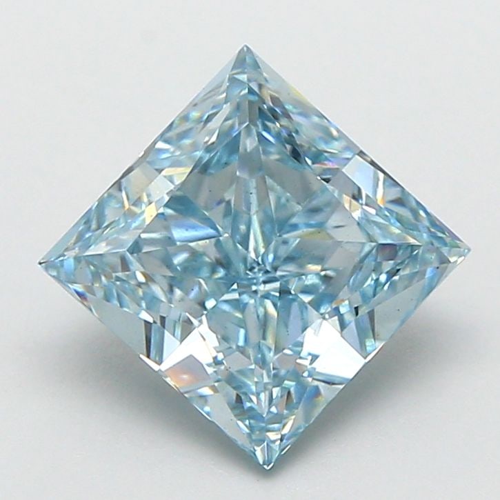 Loose Diamond - PRINCESS 2.46ct Fancy Vivid Blue VS1 (1 of 1)