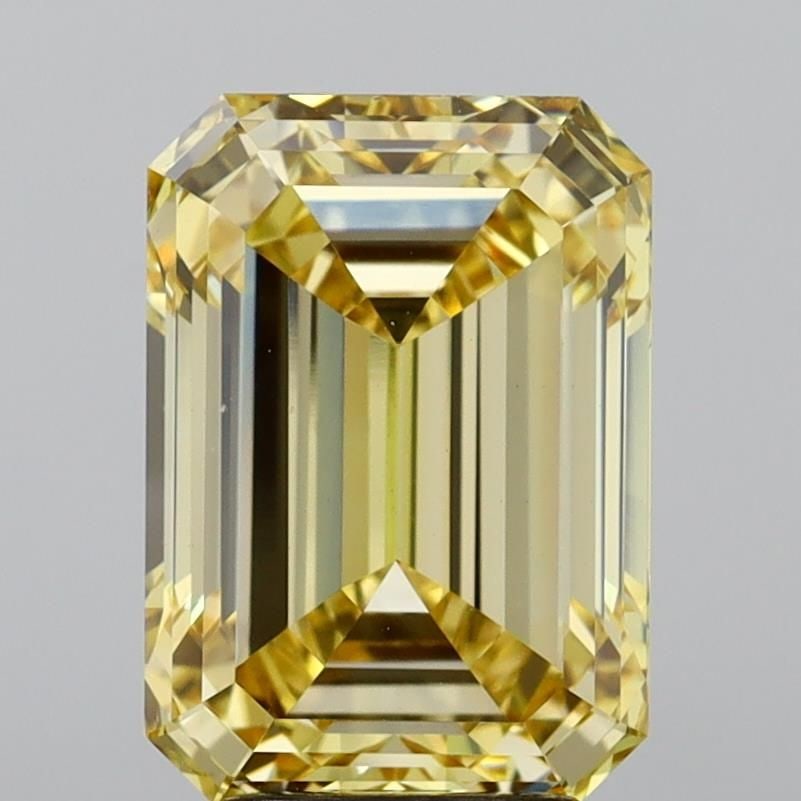Loose Diamond - EMERALD 5.1ct Fancy Intense Yellow VS1: Loose Diamond - EMERALD 5.1ct Fancy Intense Yellow VS1 Source: This is a real non-mined Diamond that has been grown in a lab Shape: EMERALD Carats: 5.1 Color: Fancy Intense Yellow Certification: IGI V