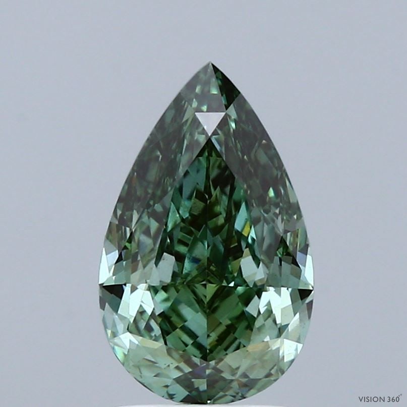 Loose Diamond - PEAR 2.05ct Fancy Vivid Green VS1: Loose Diamond - PEAR 2.05ct Fancy Vivid Green VS1 Source: This is a real non-mined Diamond that has been grown in a lab Shape: PEAR Carats: 2.05 Color: Fancy Vivid Green Certification: IGI Video: