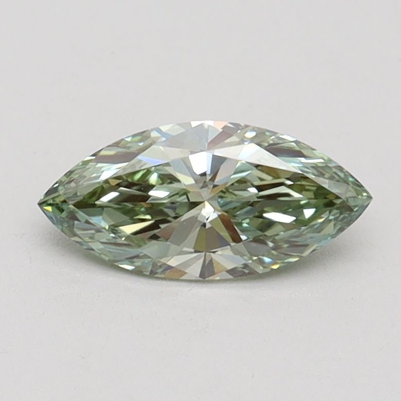Loose Diamond - MARQUISE 0.53ct Fancy Intense Green VVS2: Loose Diamond - MARQUISE 0.53ct Fancy Intense Green VVS2 Source: This is a real non-mined Diamond that has been grown in a lab Shape: MARQUISE Carats: 0.53 Color: Fancy Intense Green Certification: