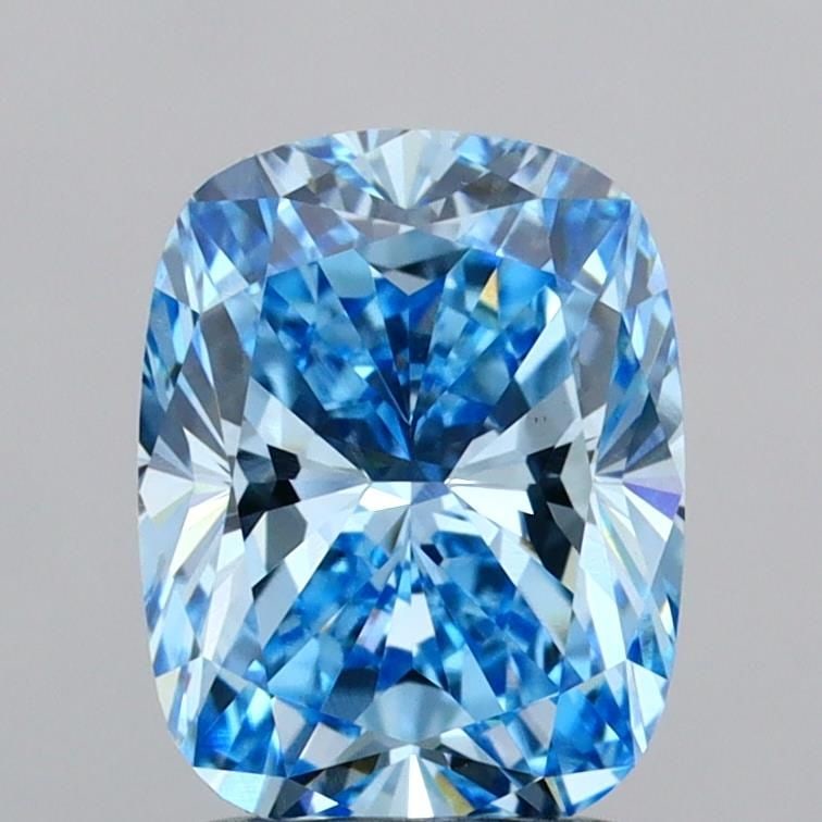 Loose Diamond - CUSHION MODIFIED 1.95ct Fancy Vivid Blue VVS2: Loose Diamond - CUSHION MODIFIED 1.95ct Fancy Vivid Blue VVS2 Source: This is a real non-mined Diamond that has been grown in a lab Shape: CUSHION MODIFIED Carats: 1.95 Color: Fancy Vivid Blue